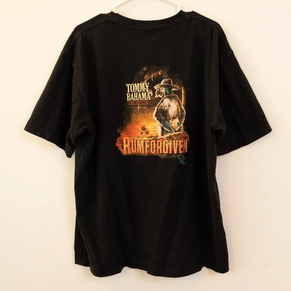 Tommy Bahama Presents: RUMforgiven! Black T-shirt - Picture 1 of 5